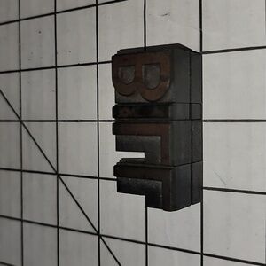 Wooden Print Block Letters - BILL - 1" tall x‎ 2 1/8" long  x 7/8" deep VINTAGE